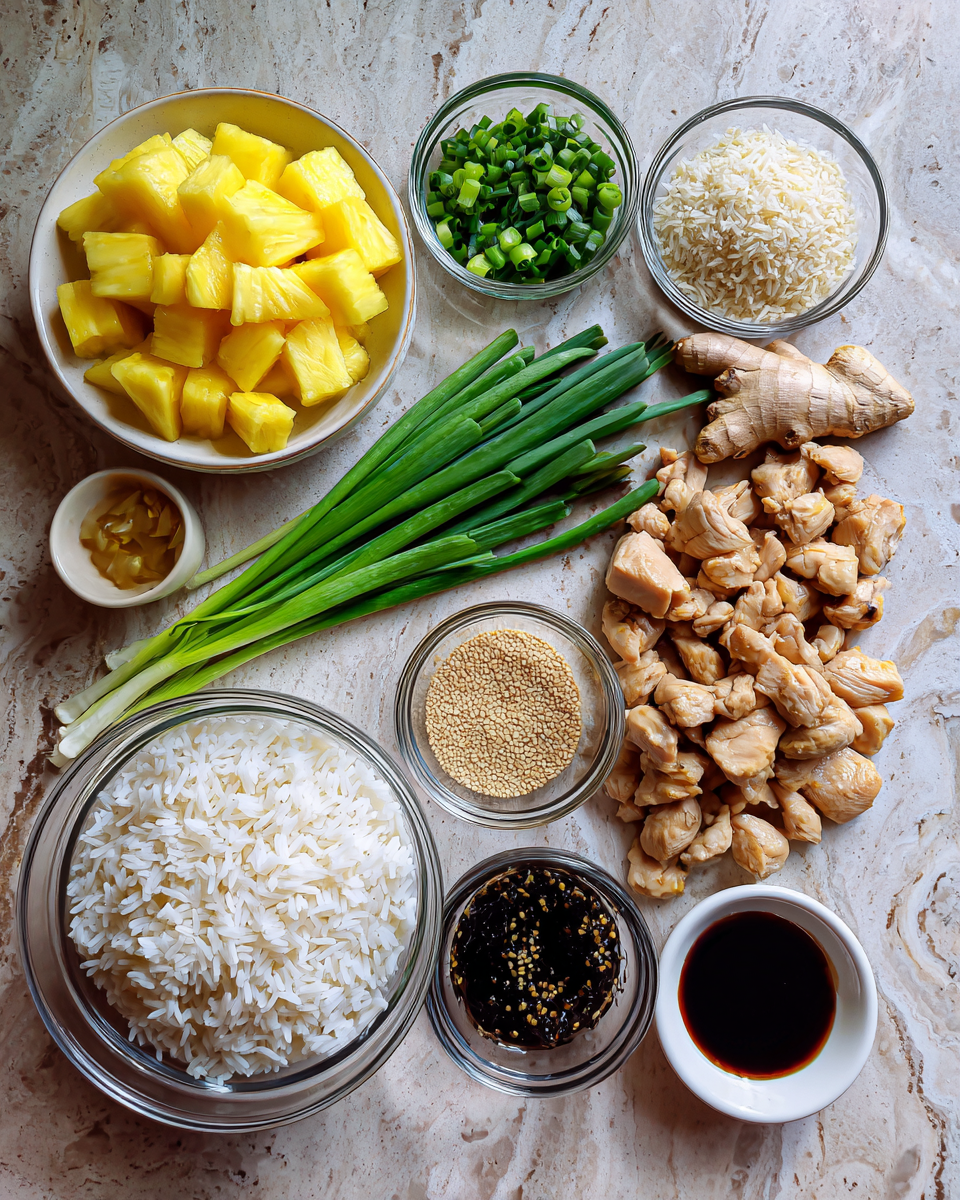 Ingredients for Tropical Twist Pineapple Teriyaki Chicken Rice Bowls You Need to Try