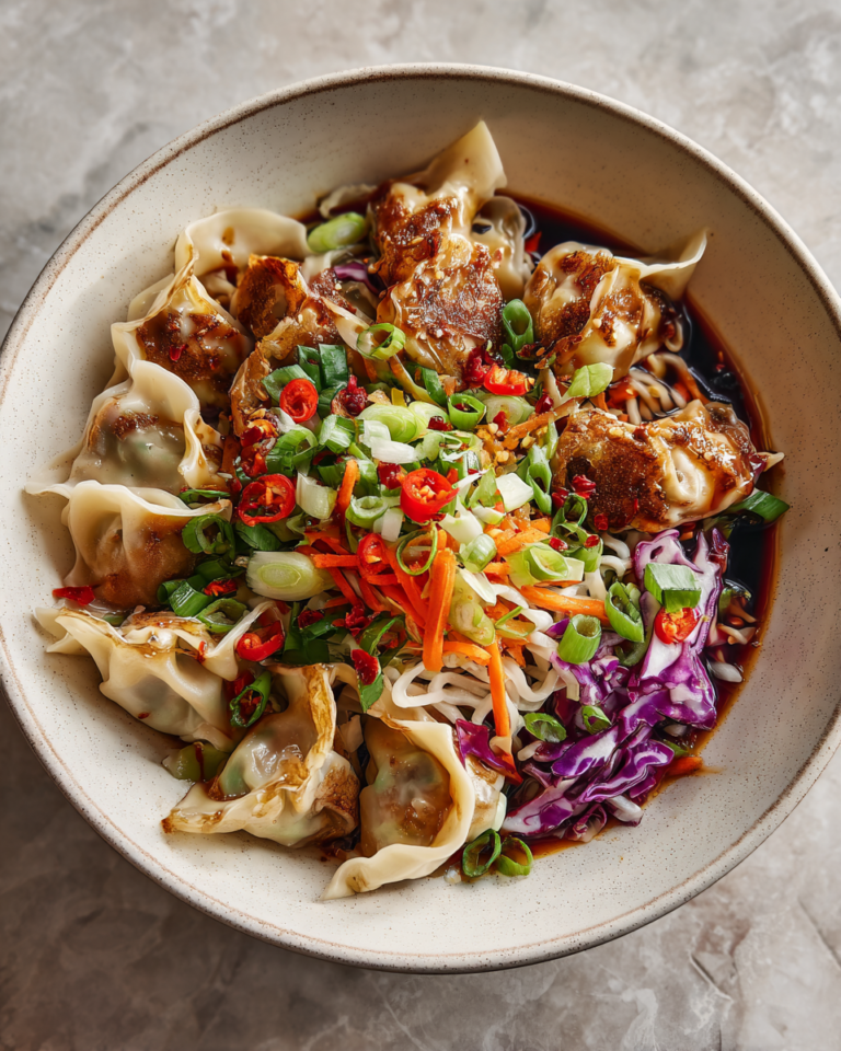 Savor the Flavor of Pork Potsticker Noodle Bowl Delight - Featured Image