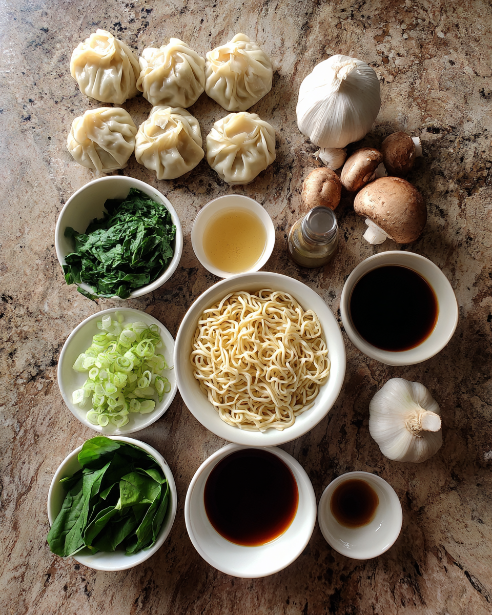 Ingredients for Savor the Flavor of Pork Potsticker Noodle Bowl Delight