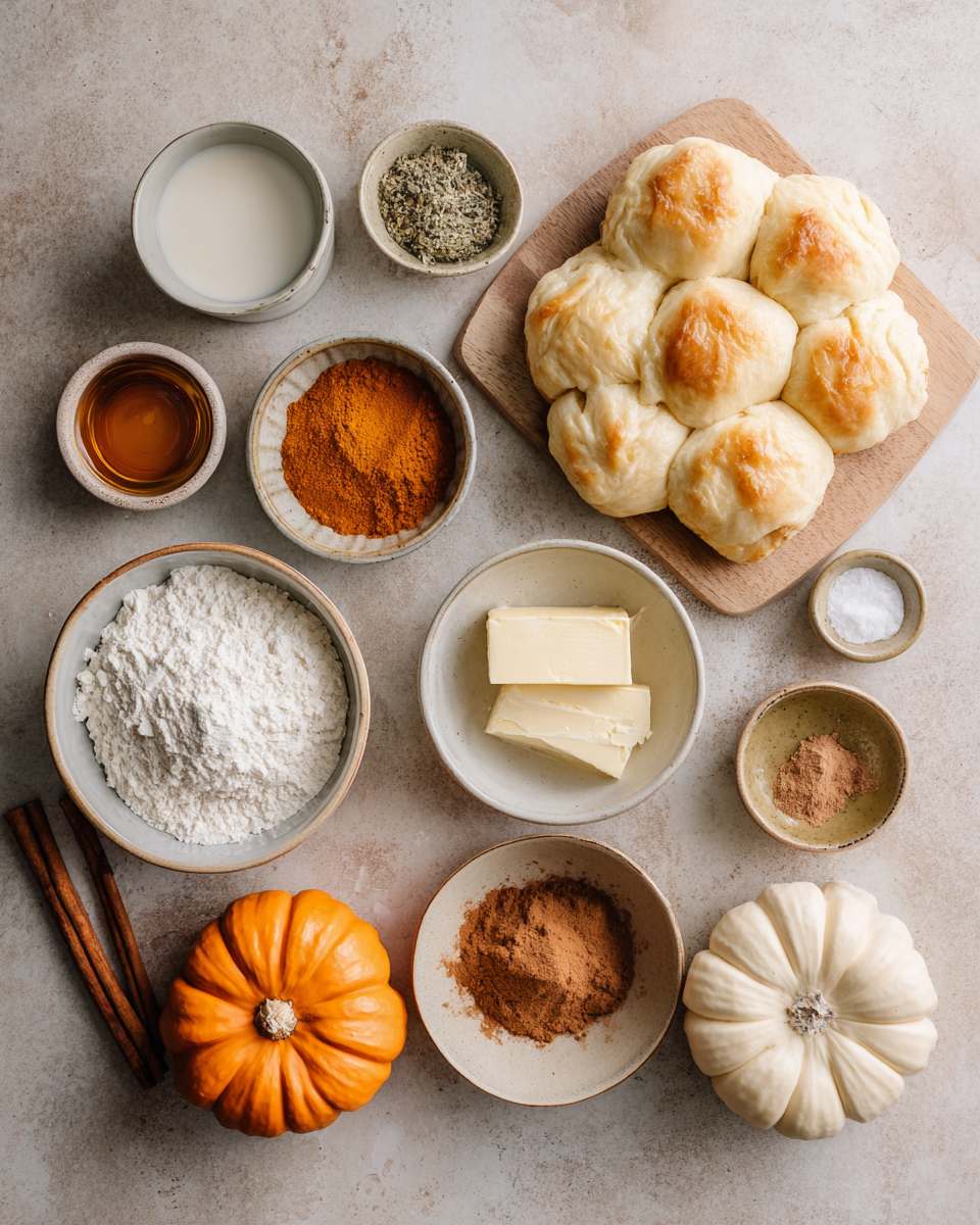 Ingredients for Irresistible Pumpkin Cream Cheese Monkey Bread Recipe You Have to Try