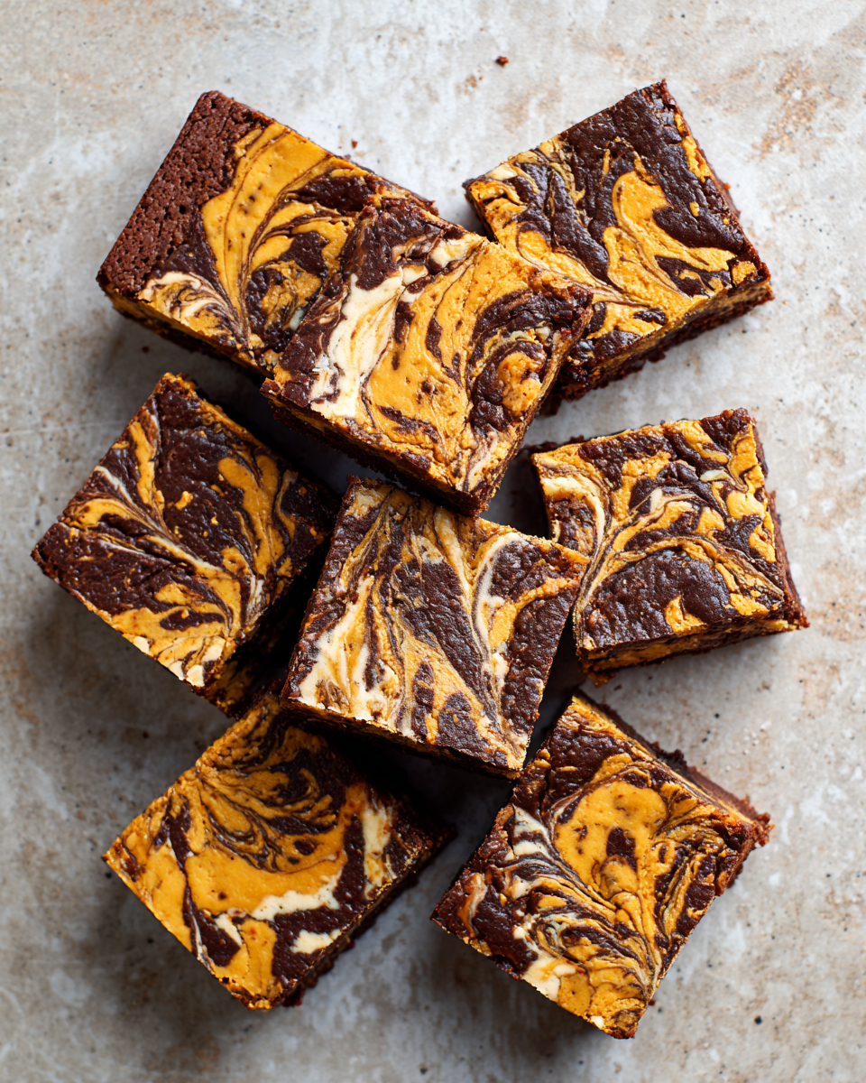 Final dish - Irresistible Pumpkin Cream Cheese Swirl Brownies You Need to Try
