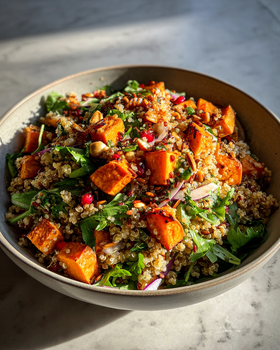 Final dish - Roasted Sweet Potato Quinoa Salad That Will Brighten Your Lunch Bowl