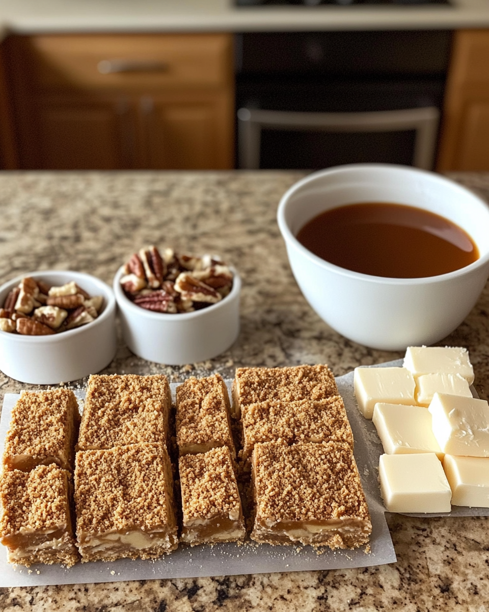 Ingredients for Irresistible Salted Caramel Cheesecake Crunch Bars You Have to Try