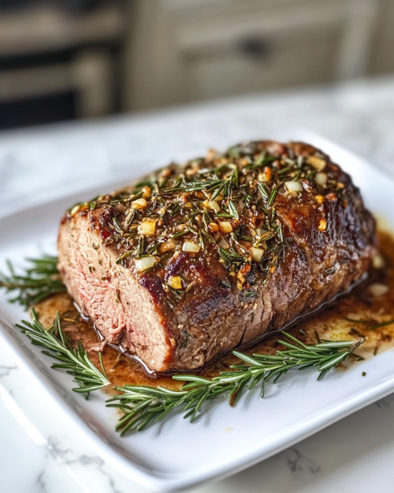 Melt-in-Your-Mouth Slow Cooker Garlic Herb Pork Roast Recipe - Featured Image