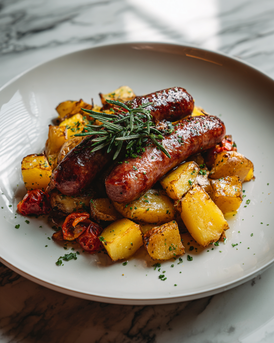 Final dish - Smoked Sausage and Potatoes Perfectly Paired for a Hearty Meal
