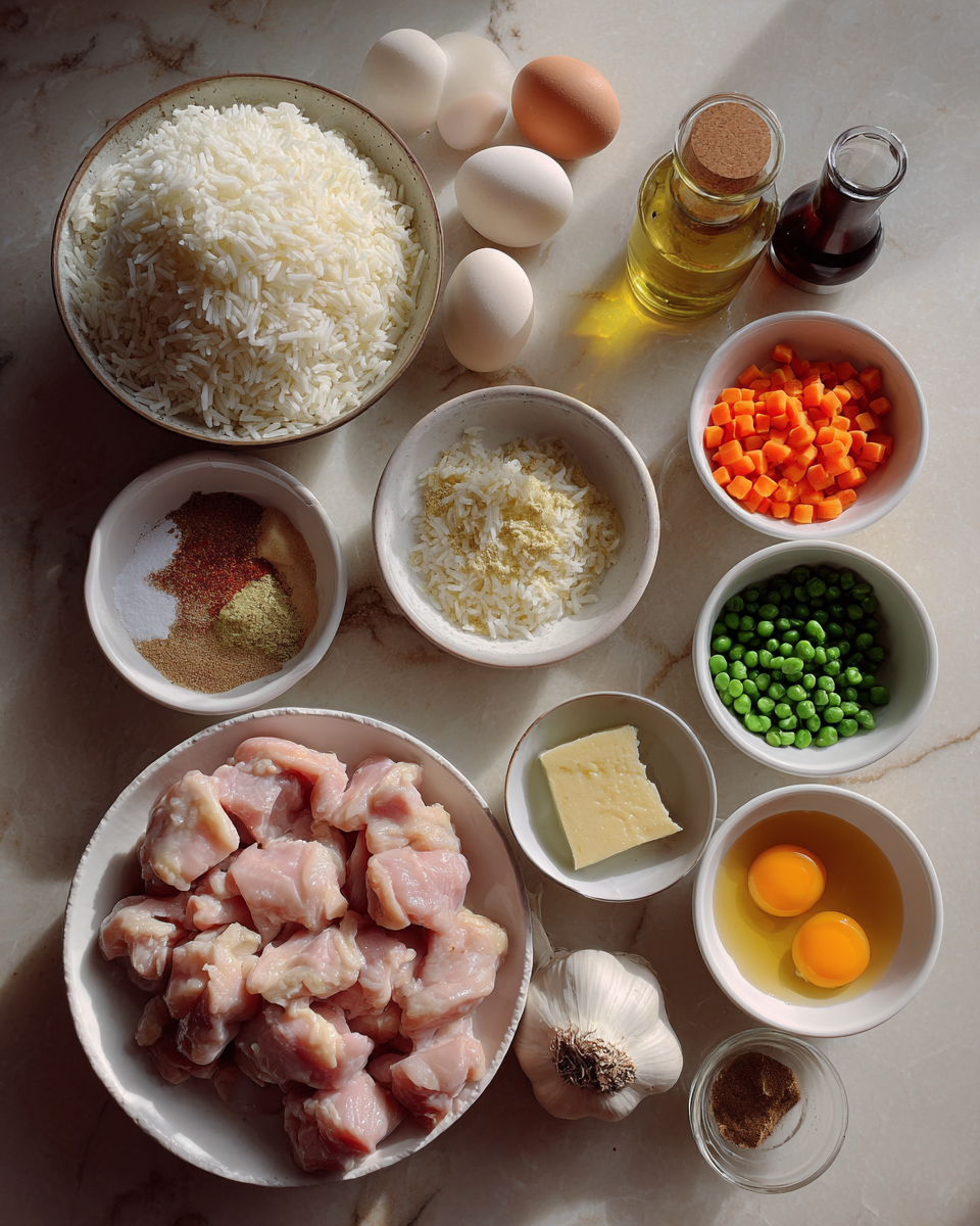 Ingredients for Southern Chicken Fried Rice That Will Steal Your Heart and Appetite