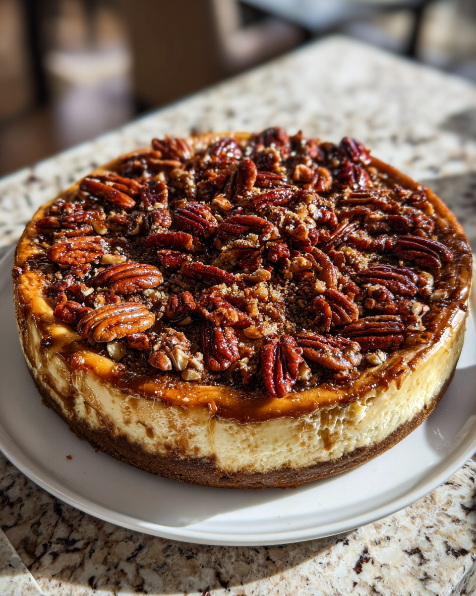 Final dish - Irresistible Southern Pecan Pie Cheesecake Recipe You Have to Try