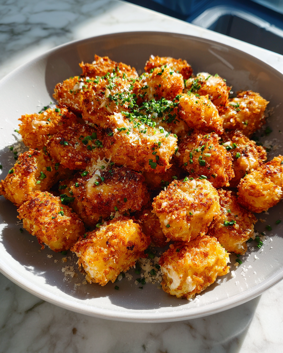 Final dish - Crunch into Flavor with Spicy Chicken Caesar Tater Tots