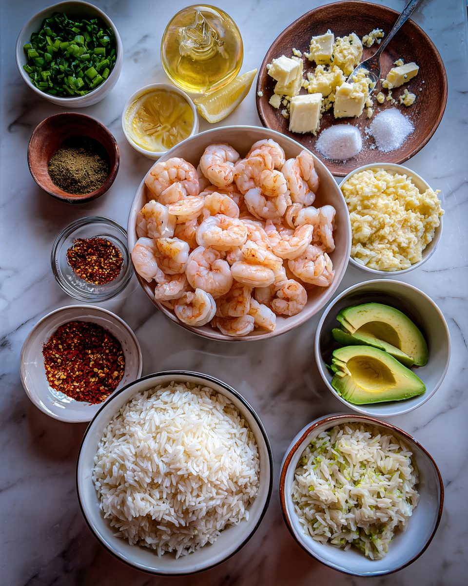 Ingredients for Spicy Garlic Butter Shrimp and Rice Bowls That Will Ignite Your Taste Buds