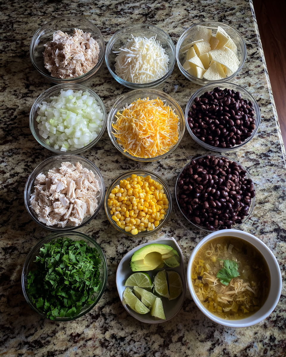 Ingredients for Warm Up Your Taste Buds with Spicy Green Chile Enchilada Soup