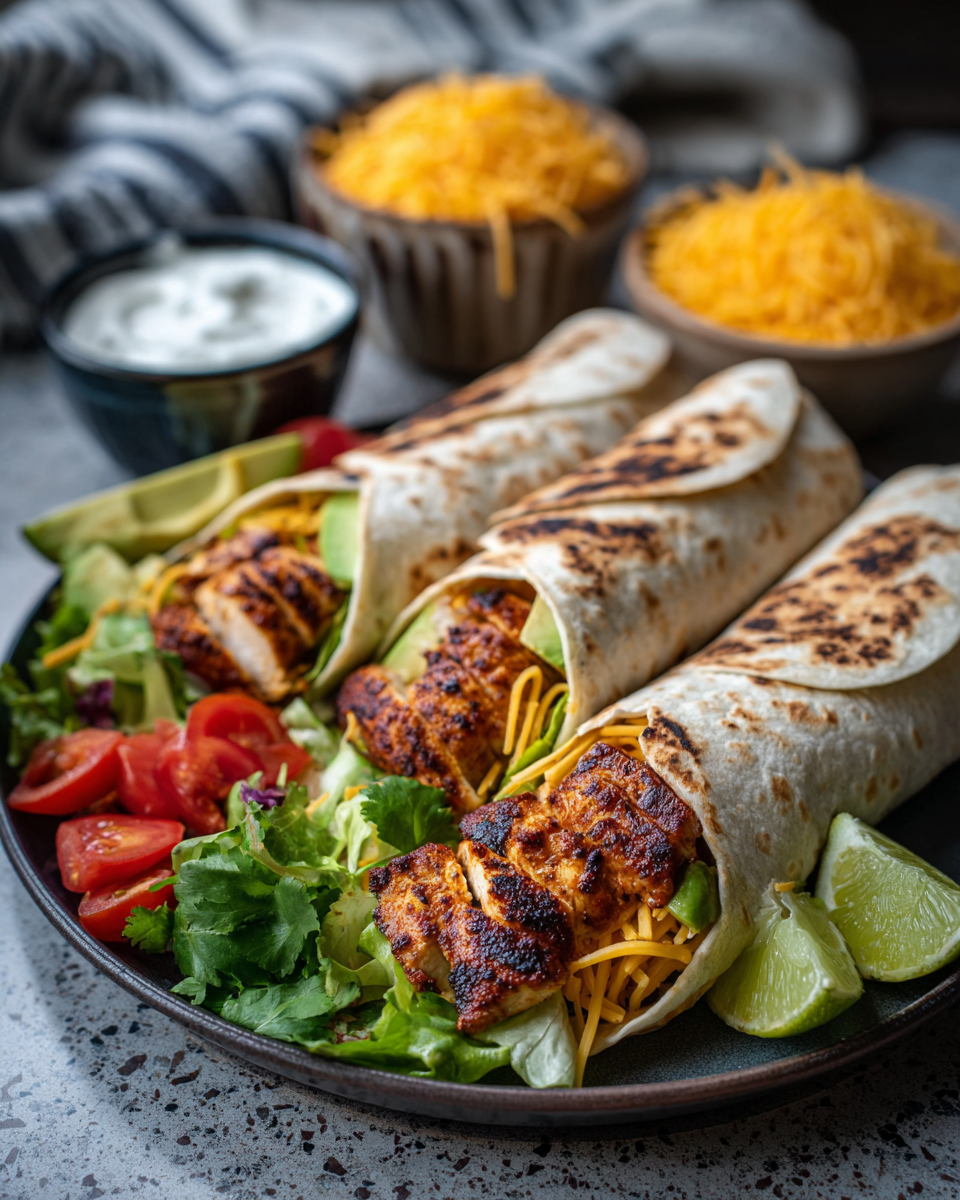 Ingredients for Fiery Flavors Unleashed with Spicy Southwest Chicken Tortilla Wraps