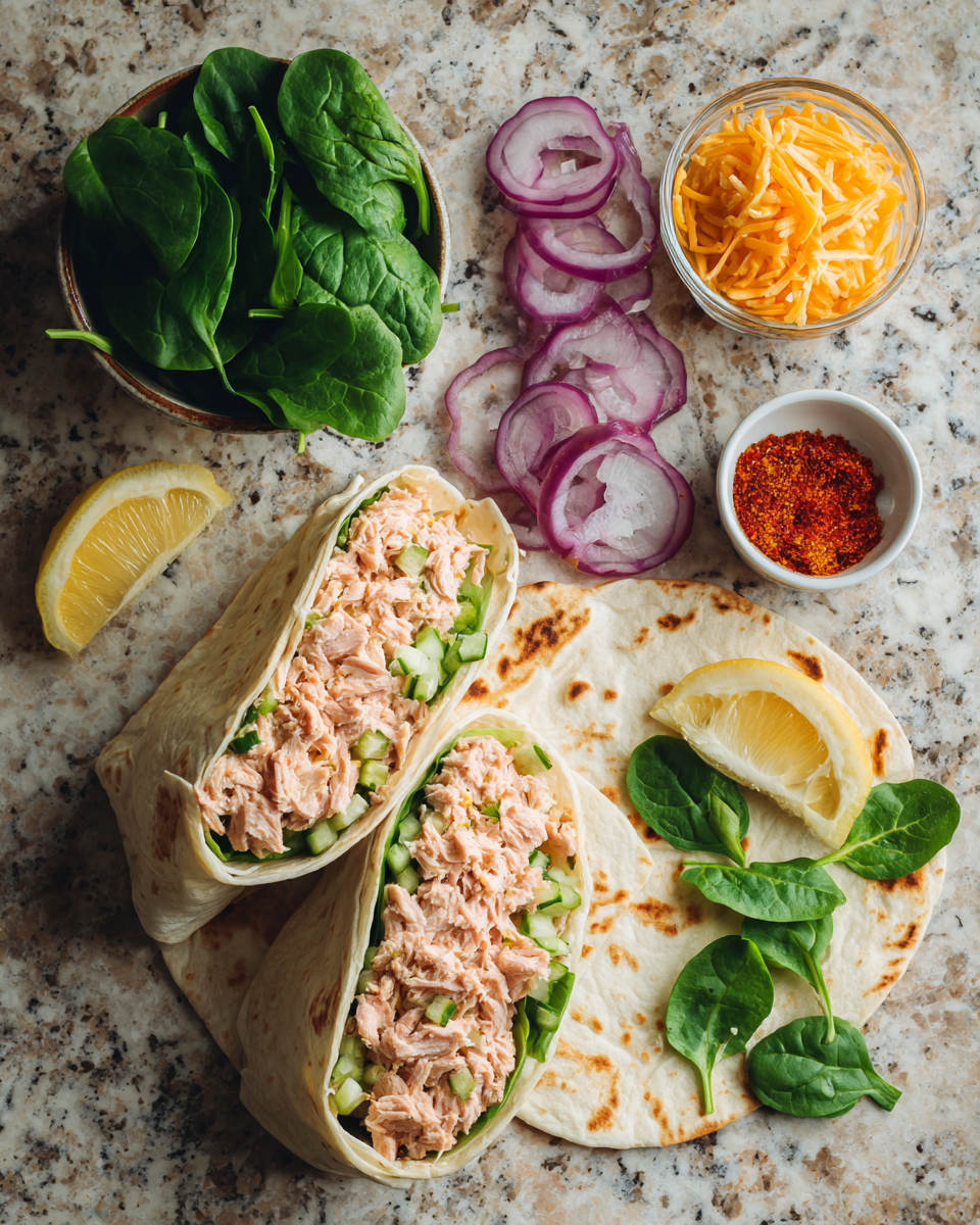 Ingredients for Irresistible Spicy Tuna Melt Tortilla Wraps You Need to Try