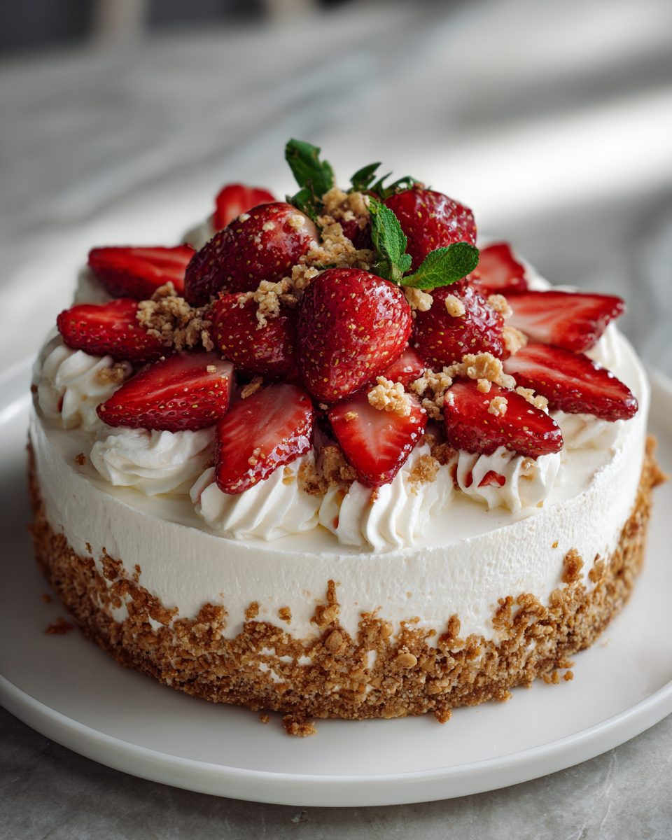Final dish - Irresistible Strawberry Crunch Ice Cream Cake Recipe You Need to Try
