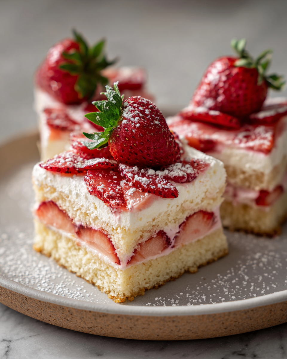 Final dish - Irresistible Strawberry Shortcake Cream Bars You Have to Try