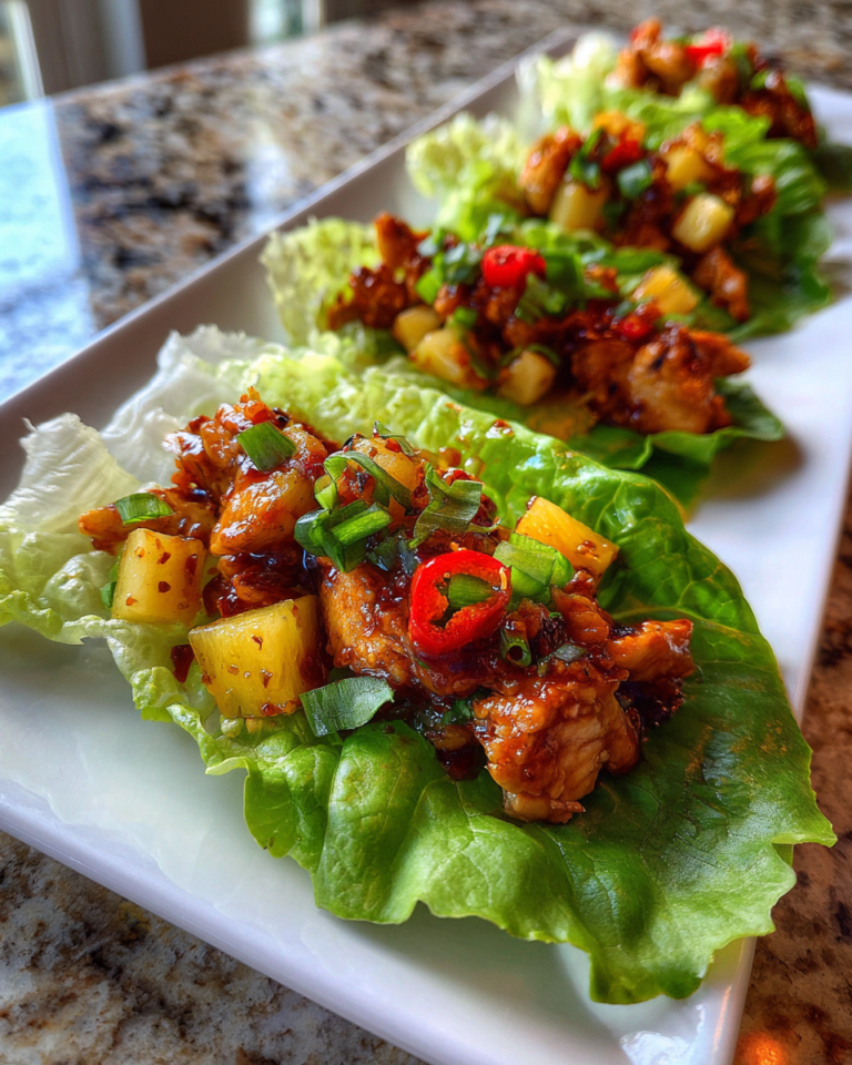 Sweet Chili Pineapple Chicken Lettuce Wraps That Will Ignite Your Taste Buds - Featured Image