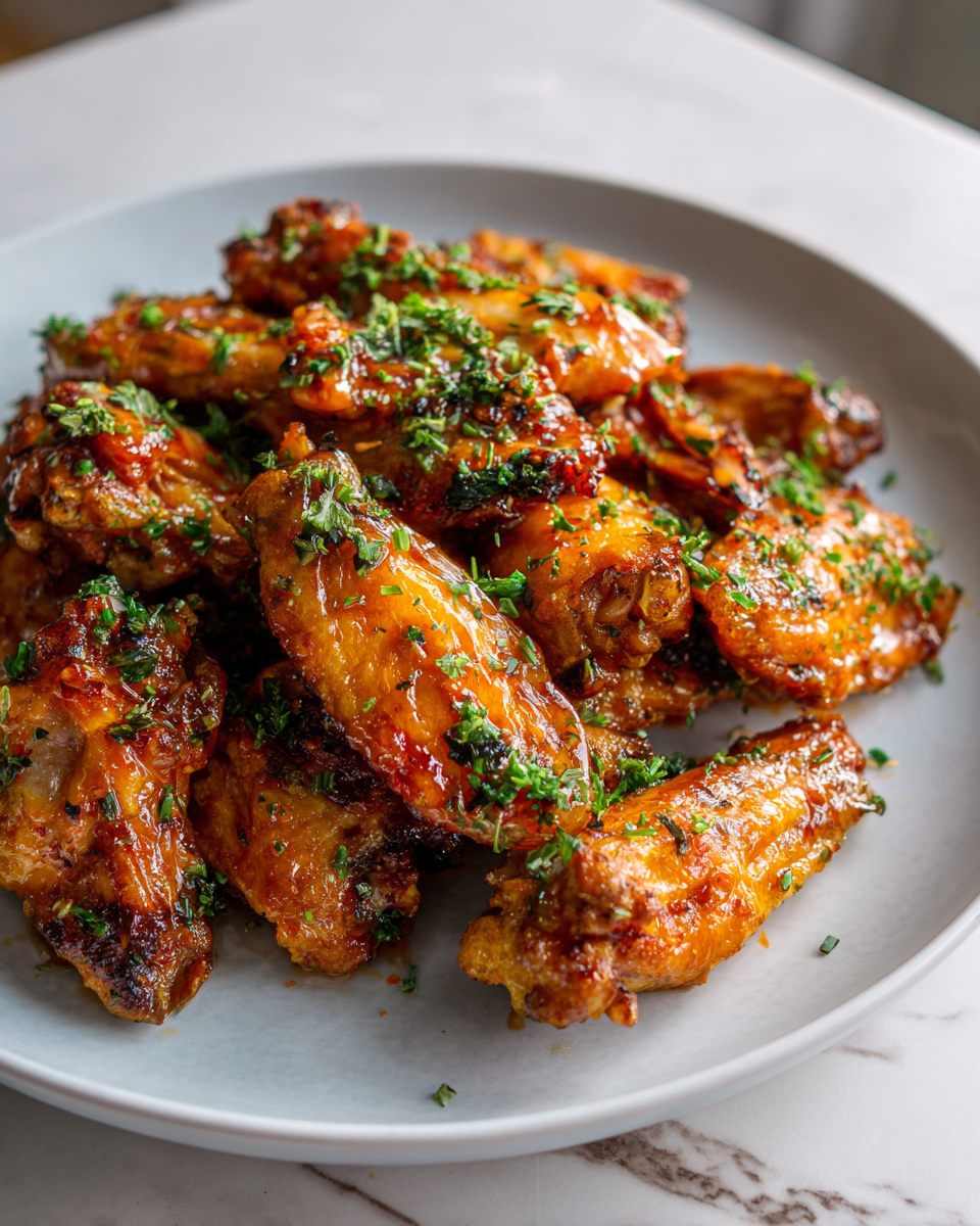 Final dish - Sweet Heat Honey Garlic Wings That Will Ignite Your Taste Buds