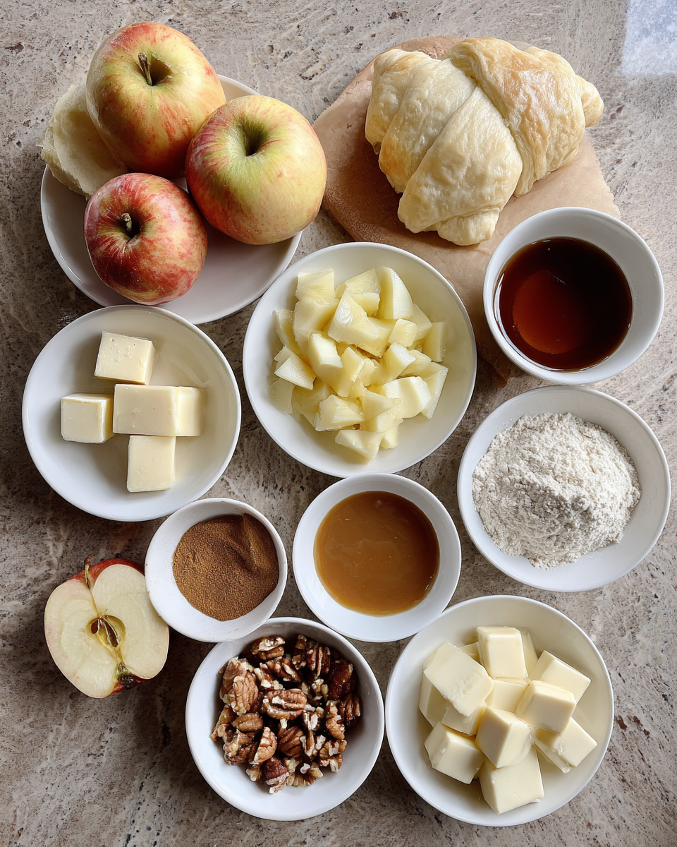 Ingredients for Irresistible Caramel Apple Brie Croissant Bites You Need to Try
