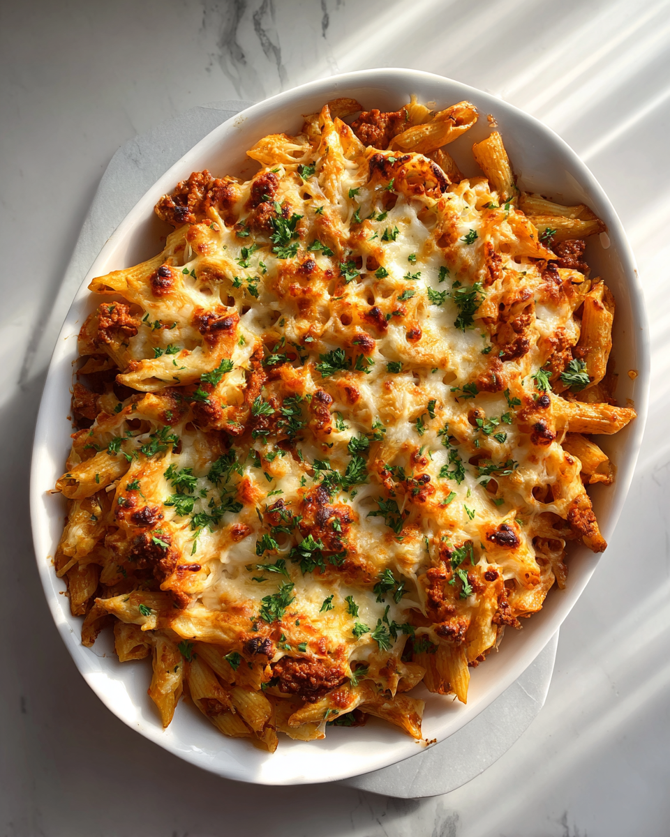 Final dish - Ultimate Cheesy Chorizo Pasta Bake Recipe You Need to Try