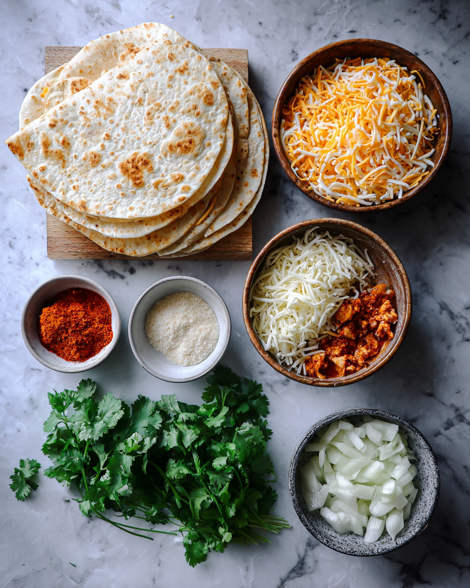 Ingredients for Spice Up Your Snack Game with Chili Butter Toasted Quesadillas