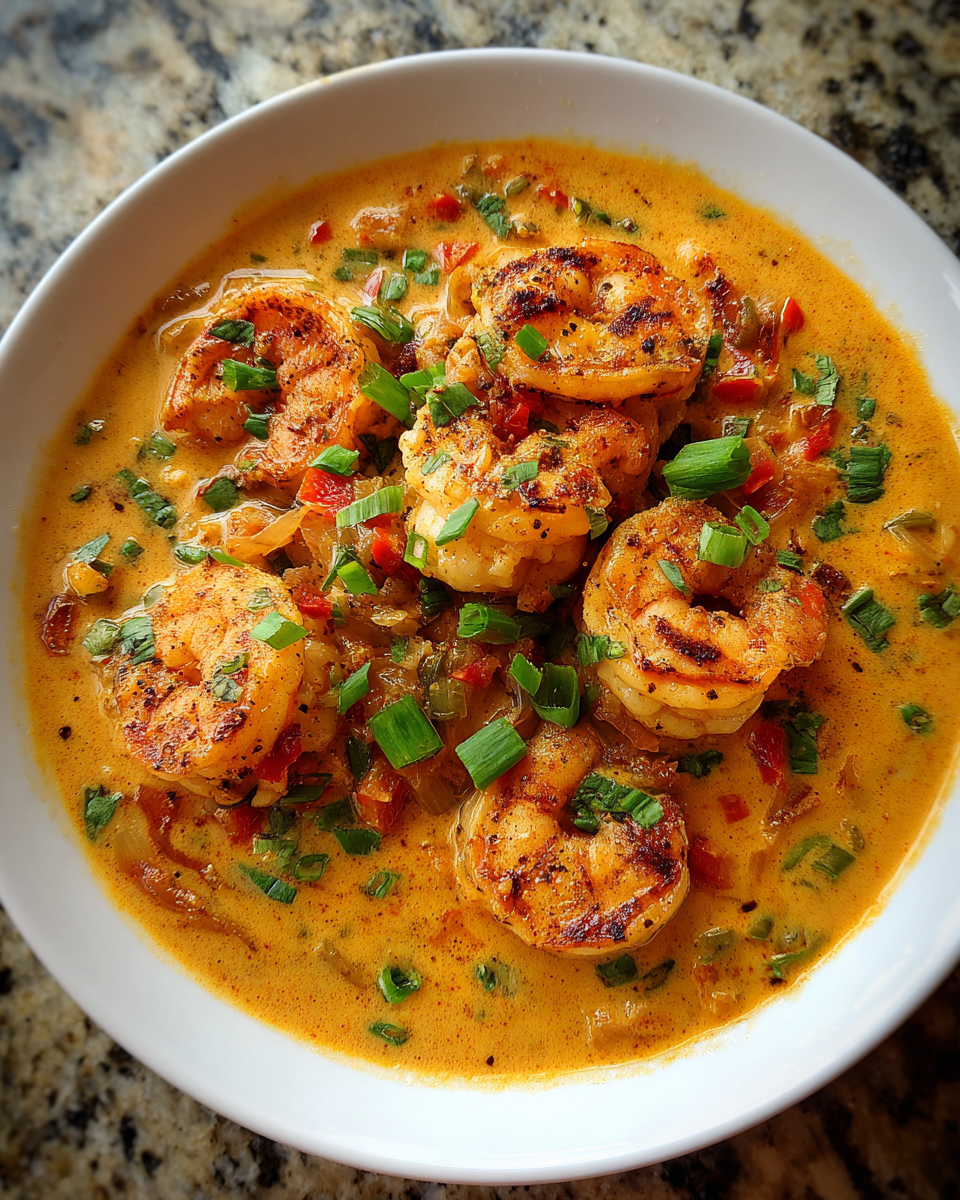Final dish - Creamy Cajun Shrimp Dumpling Stew That Warms Your Soul