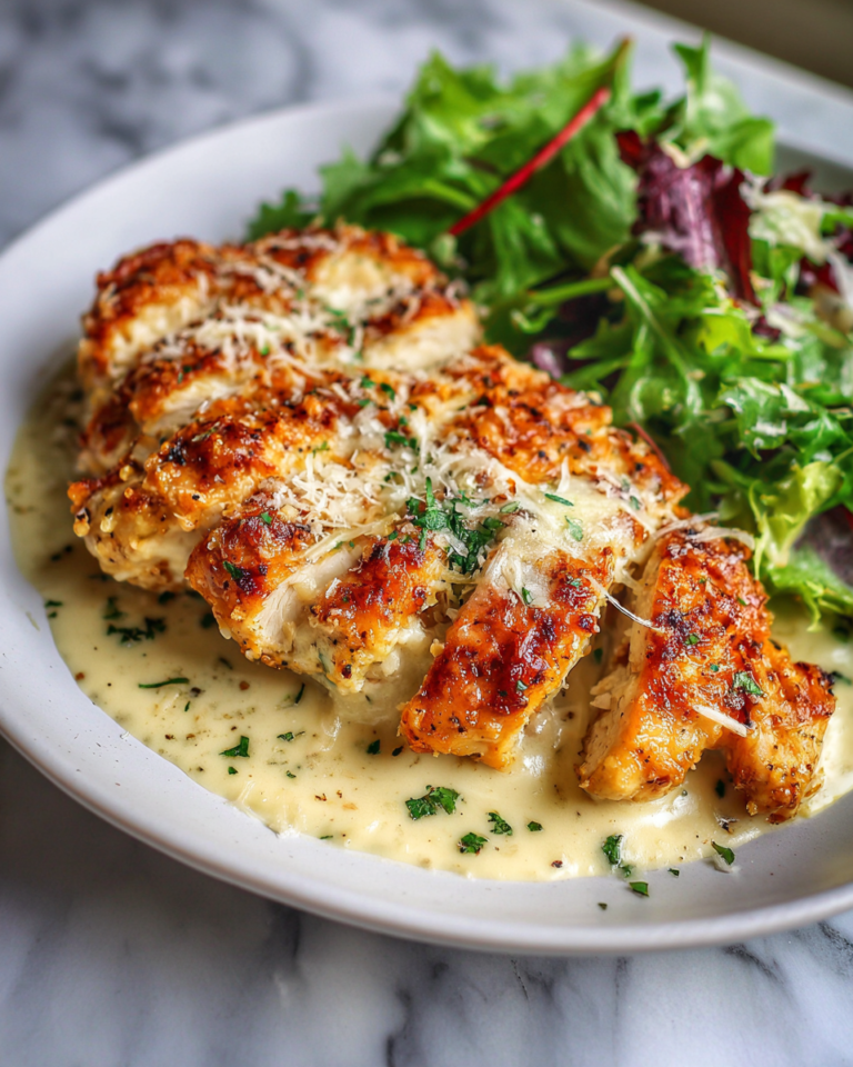 Creamy Parmesan Baked Caesar Chicken Recipe That Will Wow Your Taste Buds - Featured Image