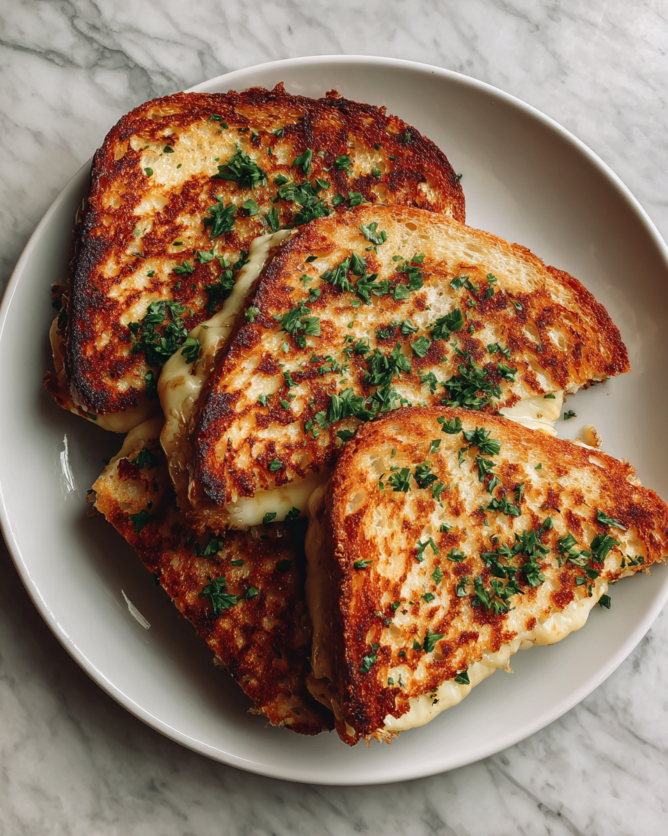 Final dish - Ultimate Garlic Bread Grilled Cheese Recipe You Need to Try