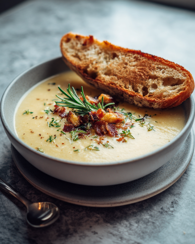 Hangover Cure Garlic Potato Soup That Heals and Comforts - Featured Image
