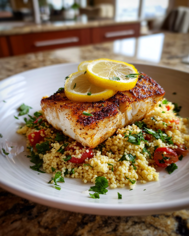 Herbed Couscous with Seared Mahi Mahi A Flavorful Seafood Delight - Featured Image