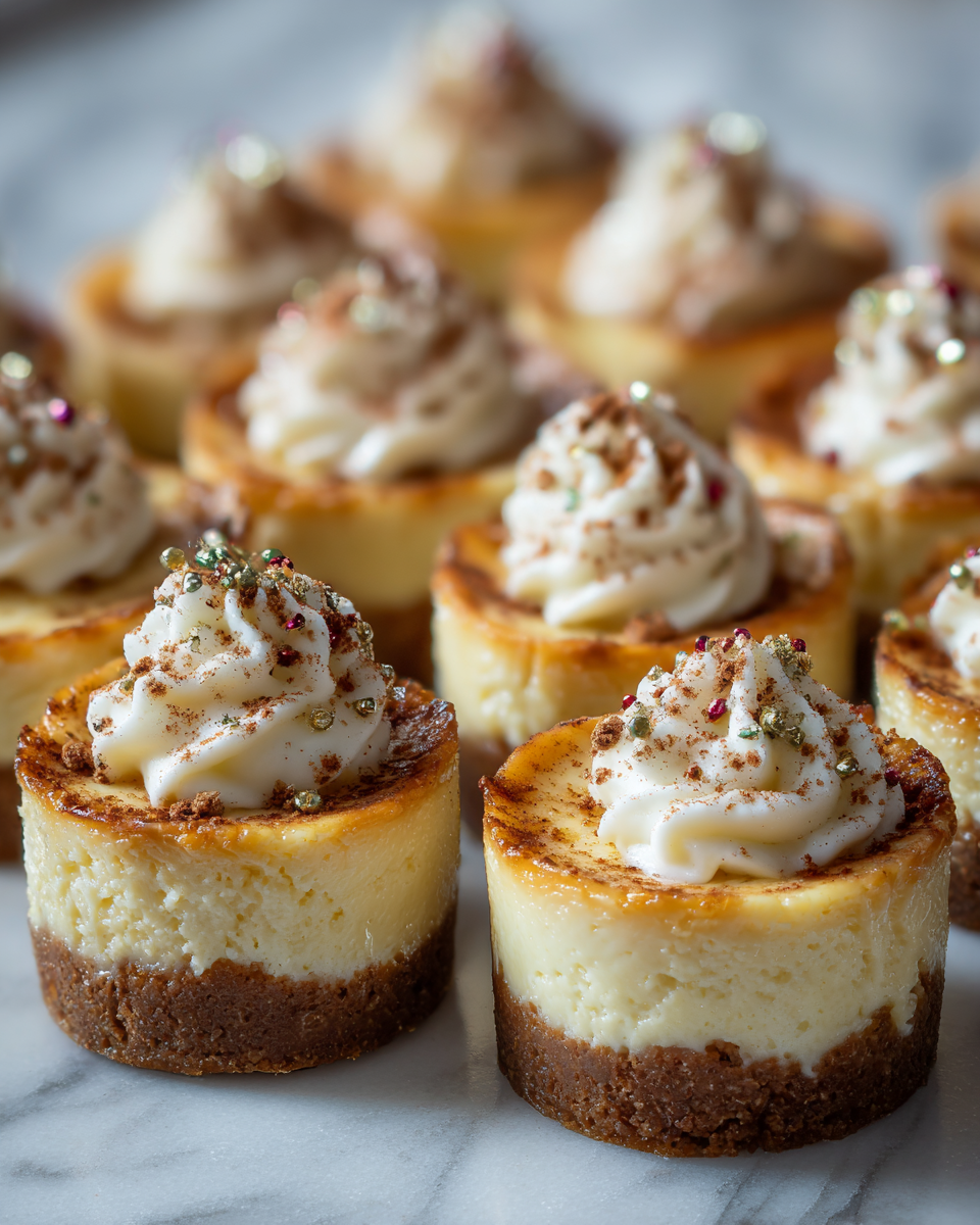 Final dish - Irresistible Holiday Eggnog Cheesecake Bites to Sweeten Your Season