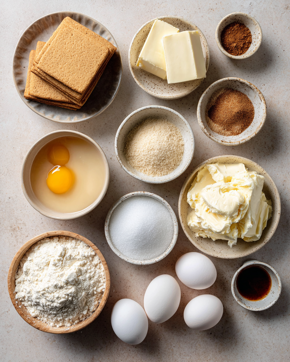 Ingredients for Irresistible Holiday Eggnog Cheesecake Bites to Sweeten Your Season