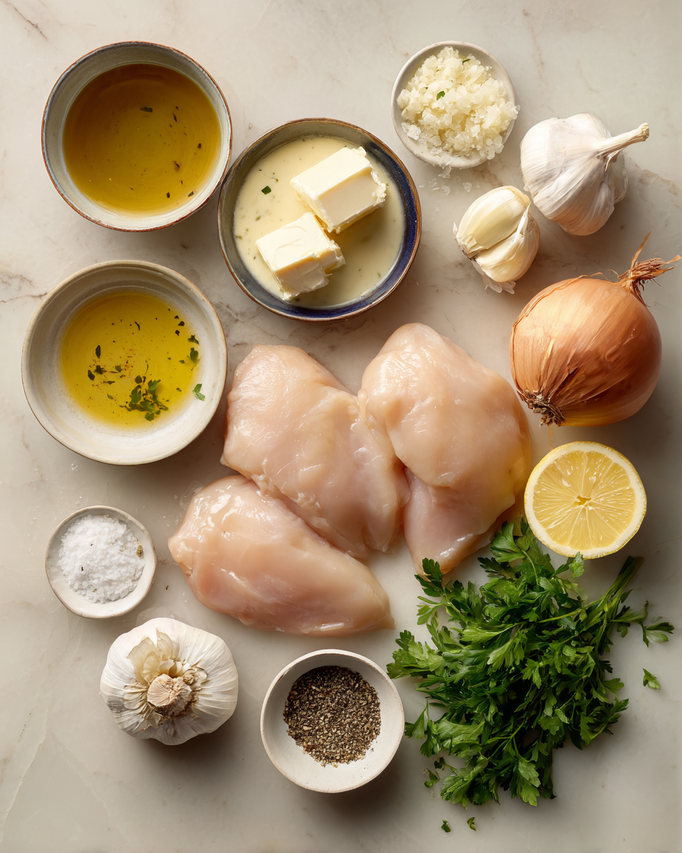 Ingredients for Indulge in Rich Flavors with Irish Chicken Whiskey Cream Sauce