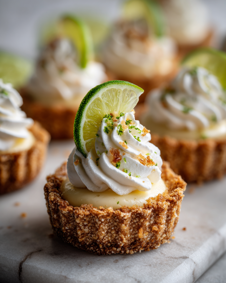 Tangy Mini Key Lime Tarts with a Crunchy Pretzel Crust - Featured Image