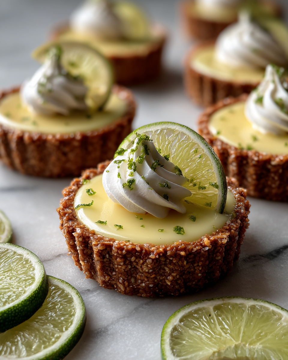 Final dish - Tangy Mini Key Lime Tarts with a Crunchy Pretzel Crust