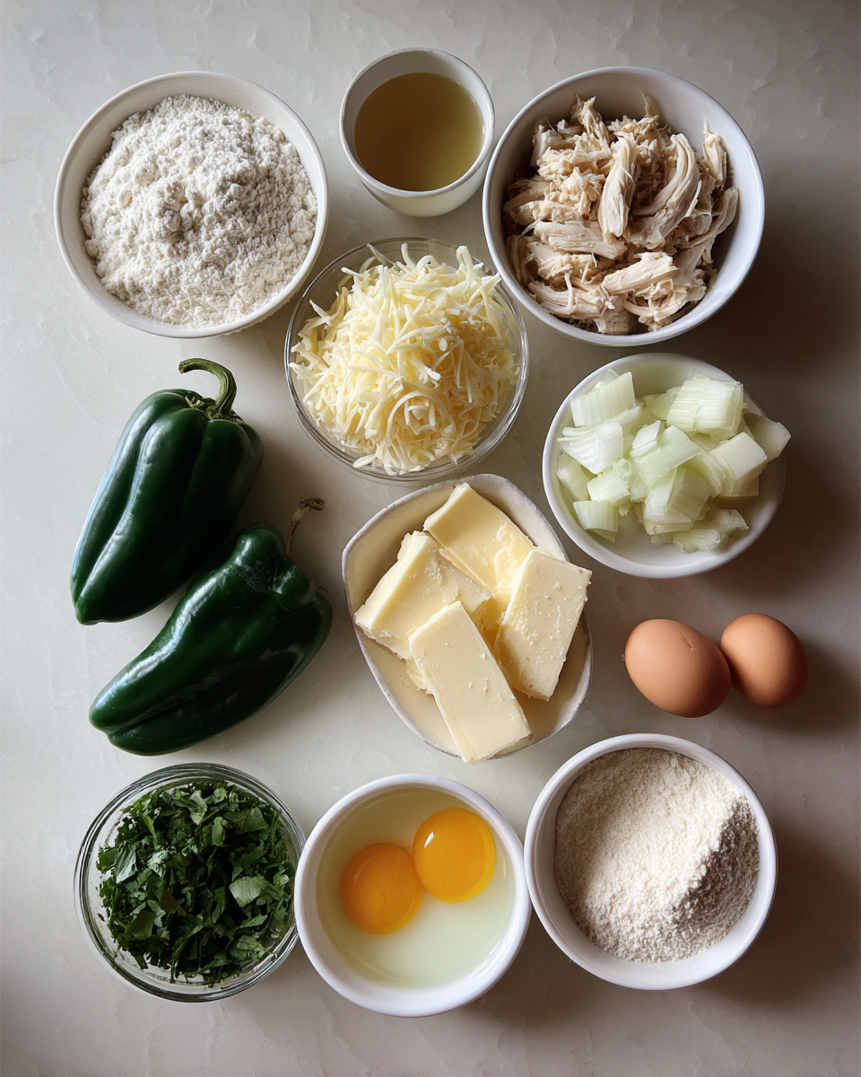 Ingredients for Irresistible Mini Poblano Chicken Empanadas You Need to Try