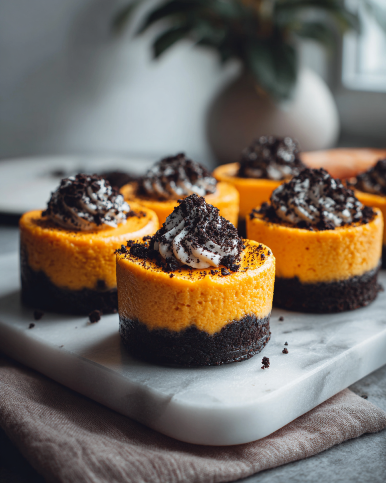 Irresistible Mini Pumpkin Cheesecakes with Oreo Crust for Fall Indulgence - Featured Image
