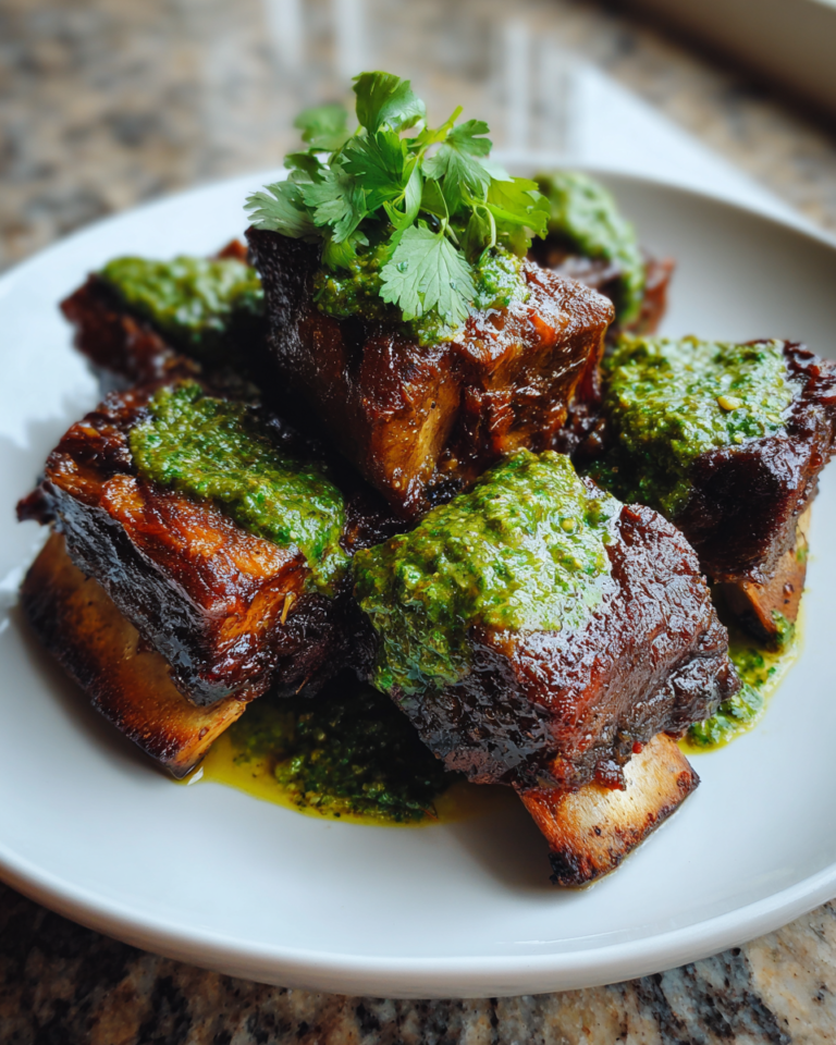 Miso Short Ribs with Cilantro Sauce A Flavorful Twist on a Classic Favorite - Featured Image