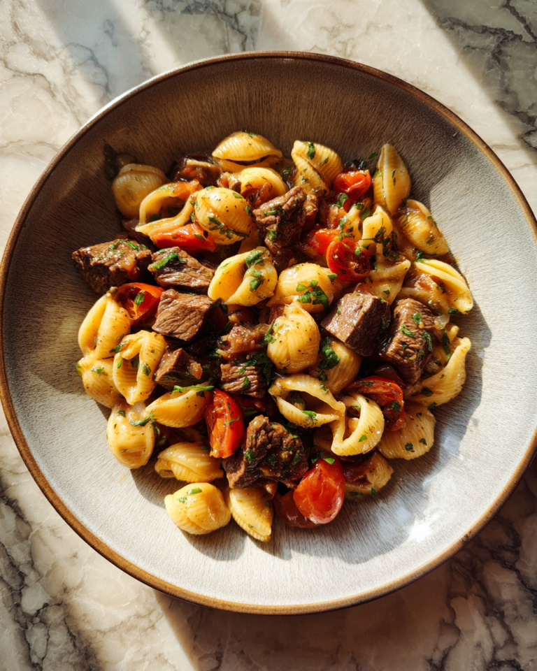 Savor the Flavor with Irresistible Steak Bites and Shell Pasta - Featured Image