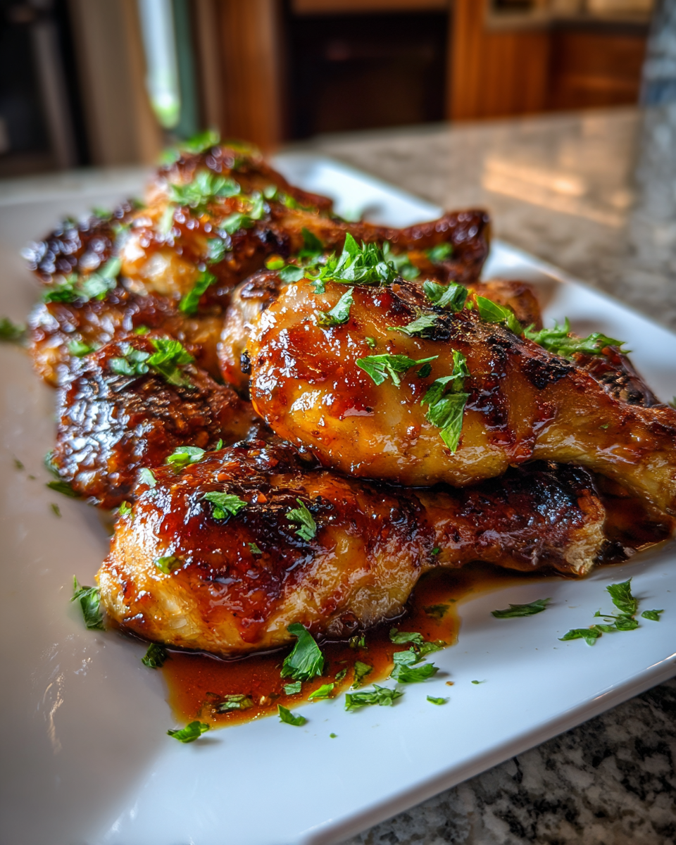 Final dish - Irresistibly Sticky Honey Garlic Chicken Drumsticks You Need to Try