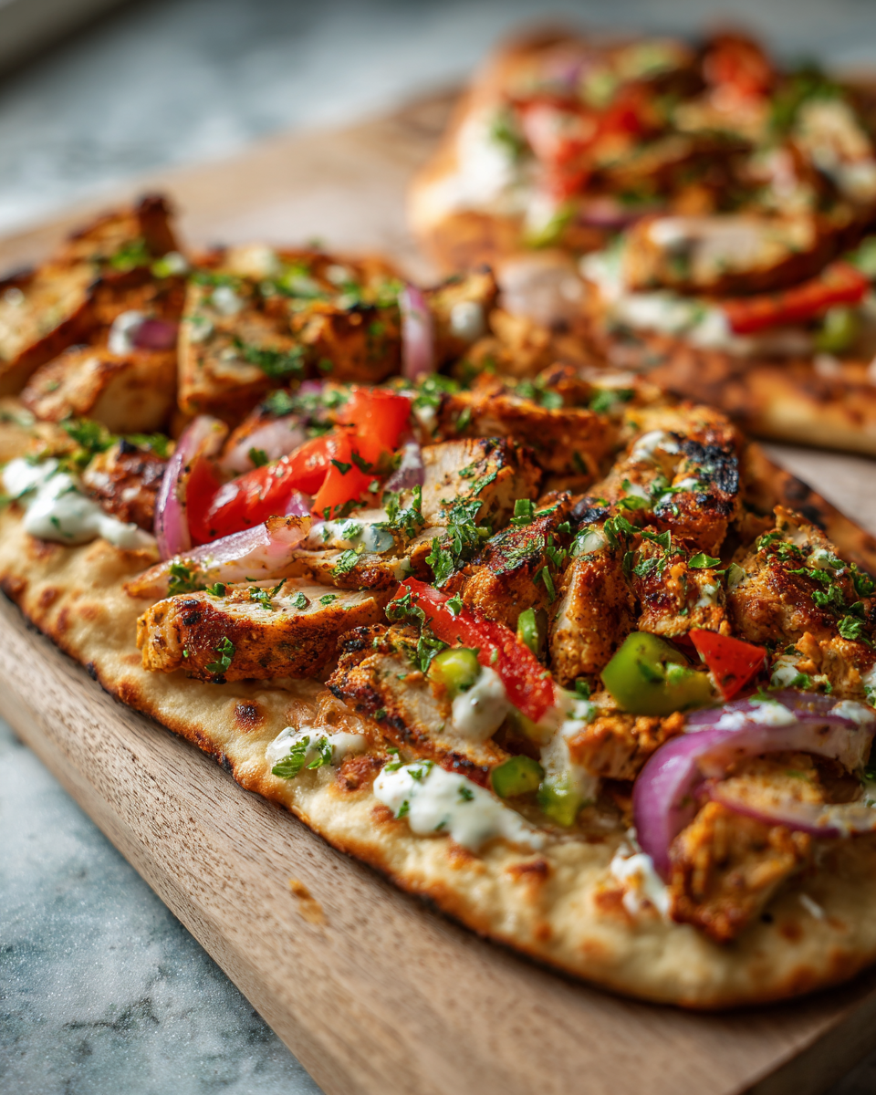 Final dish - Savor the Flavor of Tandoori Turkey Flatbreads for a Delicious Twist