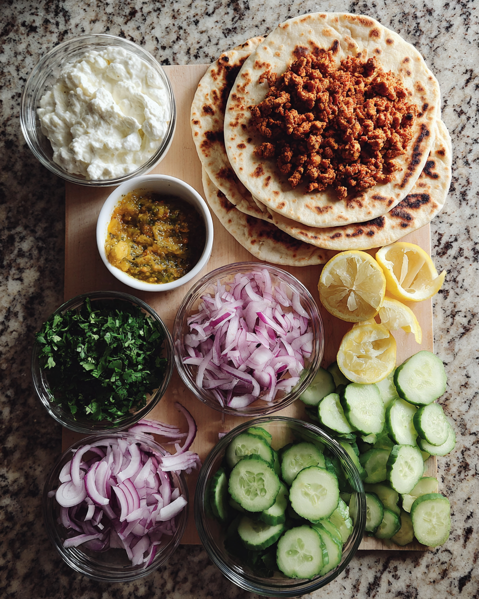 Ingredients for Savor the Flavor of Tandoori Turkey Flatbreads for a Delicious Twist