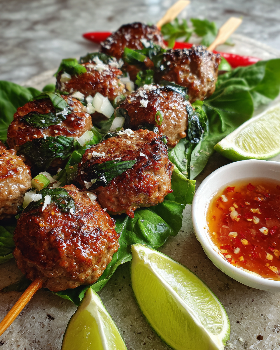 Ingredients for Irresistible Thai Basil Meatball Skewers That Will Spice Up Your Grill Night