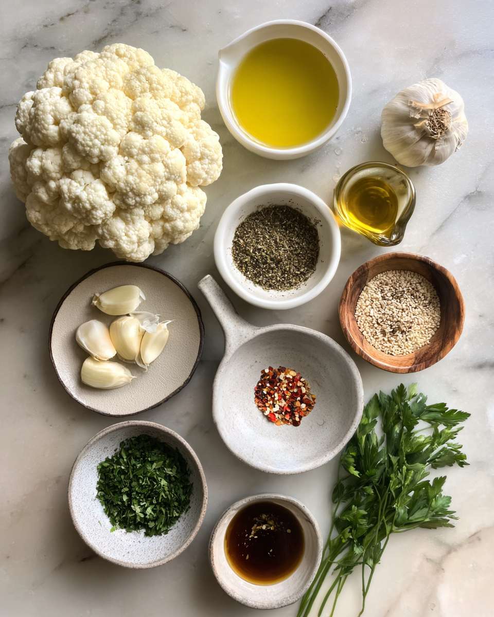 Ingredients for Za’atar Roasted Cauliflower The Ultimate Flavor-Packed Veggie Side