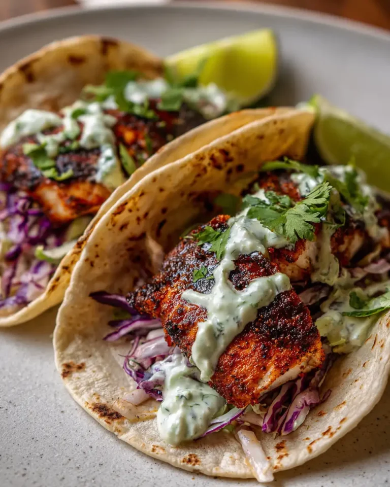 Zesty Blackened Fish Tacos with Lime Crema Delight - Featured Image