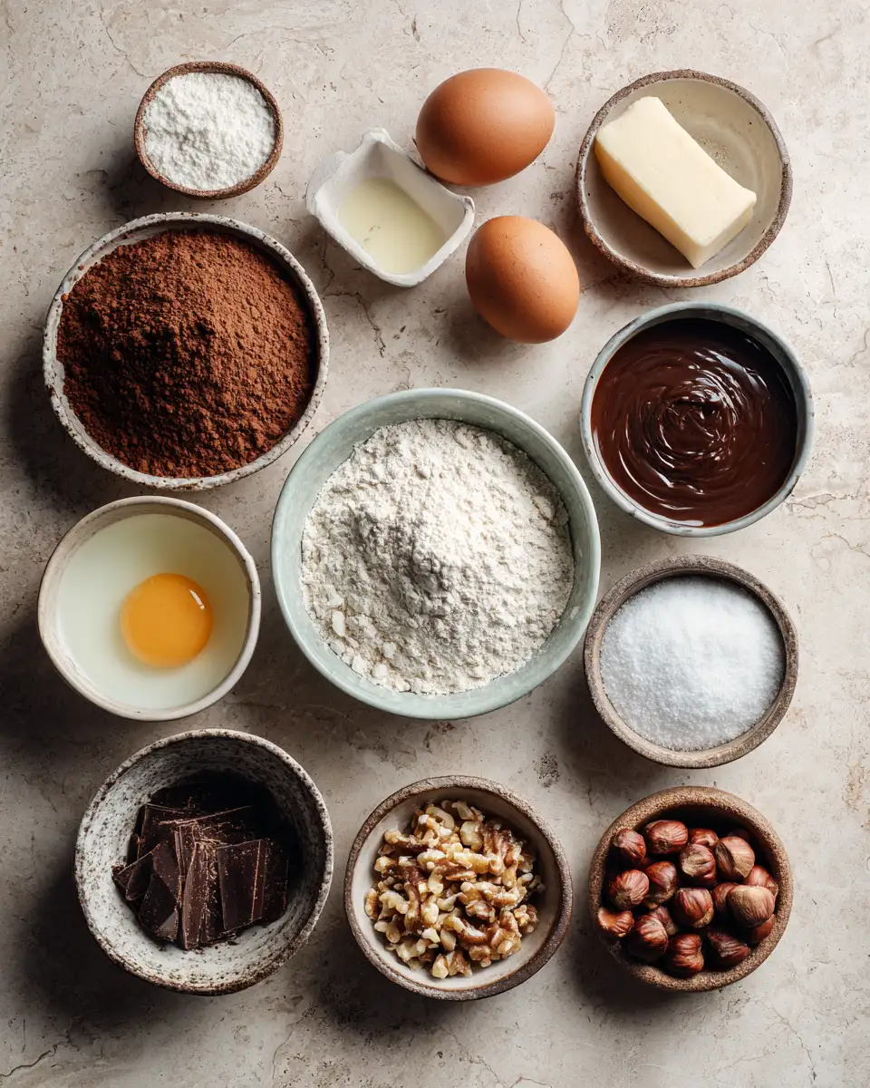 Ingredients for Indulge in Gooey Bliss with Chocolate Hazelnut Lava Cookies