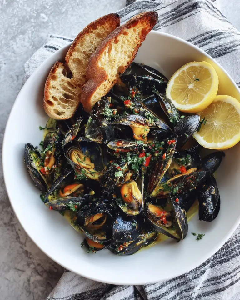 Indulge in the Irresistible Flavors of Creamy Tuscan Garlic Mussels - Featured Image