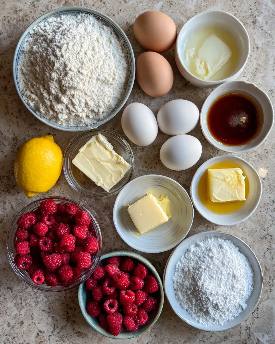 Ingredients for Zesty Delights: Unveiling the Perfect Lemon Raspberry Layer Cake