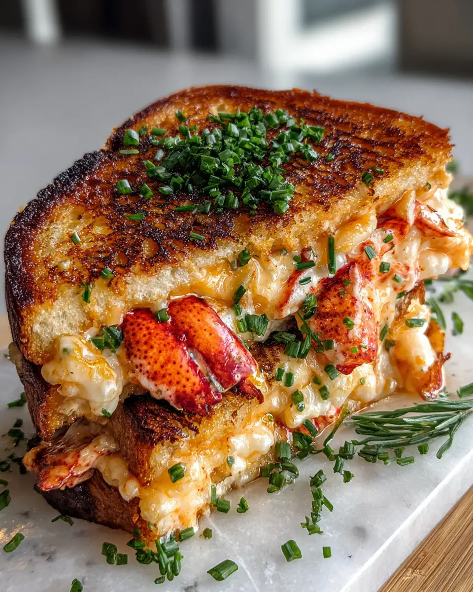 Final dish - Dive into Decadence: The Ultimate Lobster Grilled Cheese Sandwich Experience