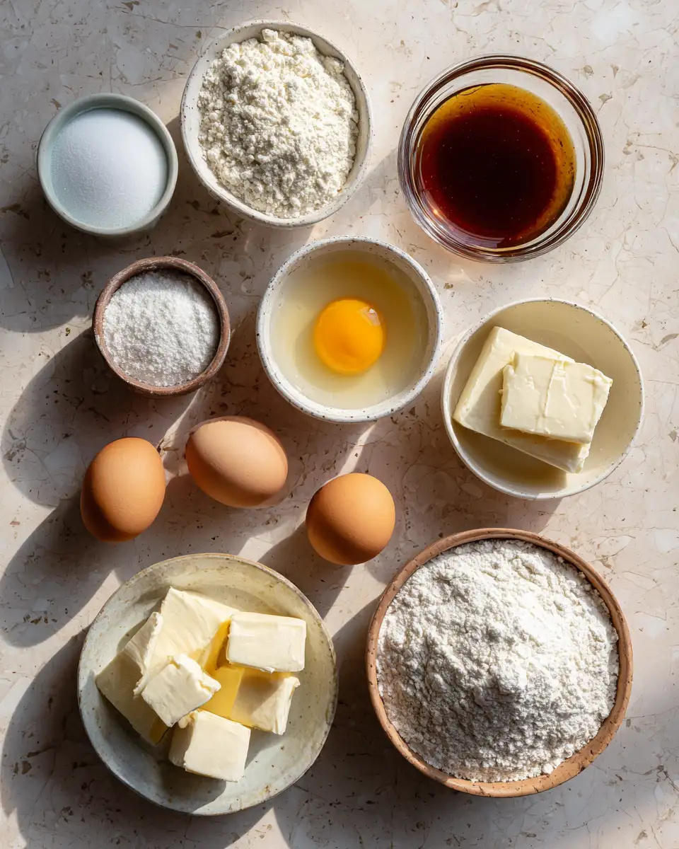 Ingredients for Sweet Symphony: The Irresistible Vanilla Honey Yogurt Cake